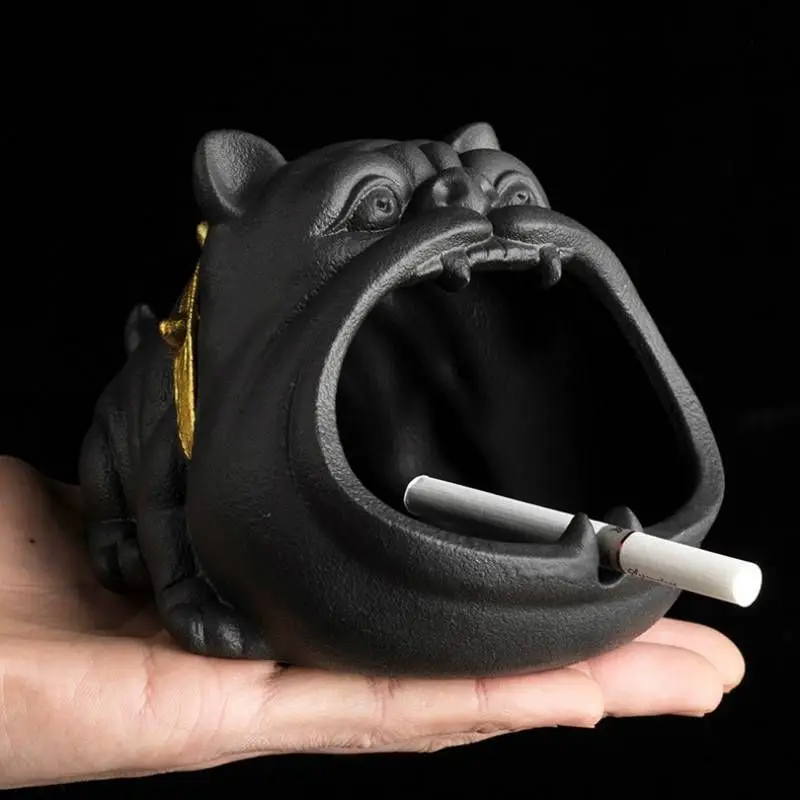 

Ceramic Cartoon Animal Cute Dog Ashtray Creative Smoking Holder Desktop Storage Organizer Office Home Decoration Ornaments Gift