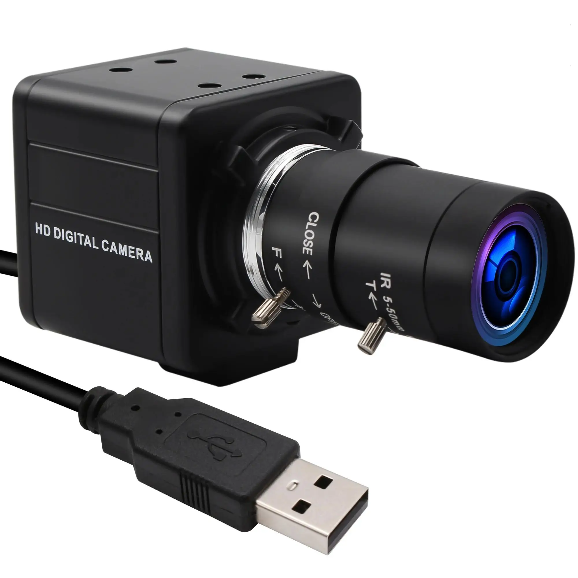 

ELP FHD 1080p 30 кадров в секунду USB-камера с зумом CMOS IMX323 H.264/MJPEG USB-веб-камера с низкой освещенностью и объективом с переменным фокусным расстоянием 2,8-12 мм для ПК