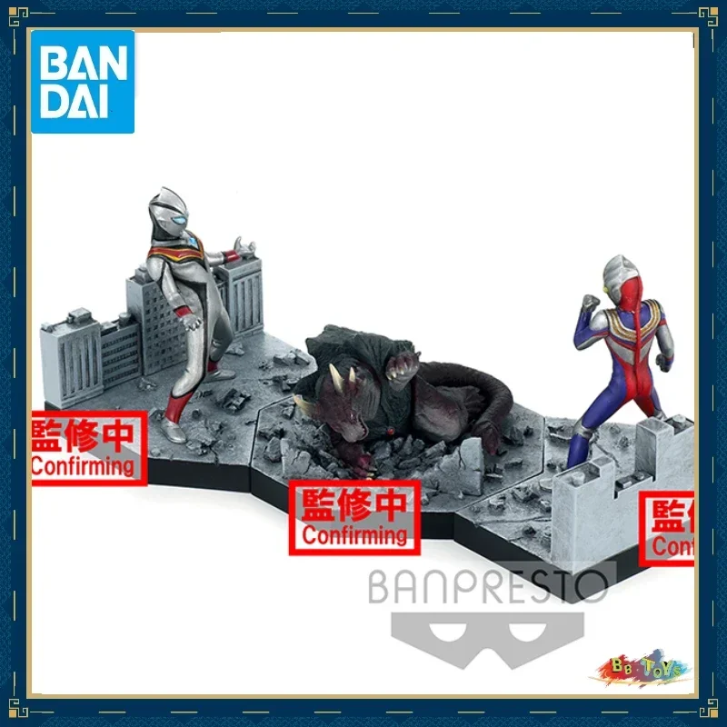 Фото В наличии Bandai, оригинальная анимационная фигурка Tokusatsu Stagement Ultraman Tiga, праздничный подарок, готовая коллекционная BB №4