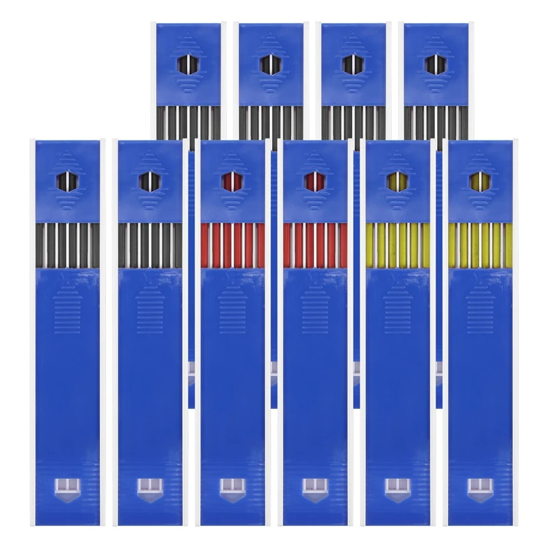 

60 Pcs 2.8 Mm Solid Carpenter Pencil Set Pencil Refills For Carpenter Carpenter Marker Woodworking Mechanical Pencil