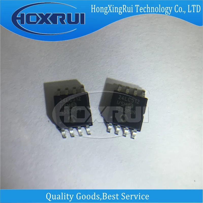 24LC512-I/SM,SOP-8,EEPROM, AEC-Q100, 512 кбит, 64K x 8 бит, 400 кГц, I2C,