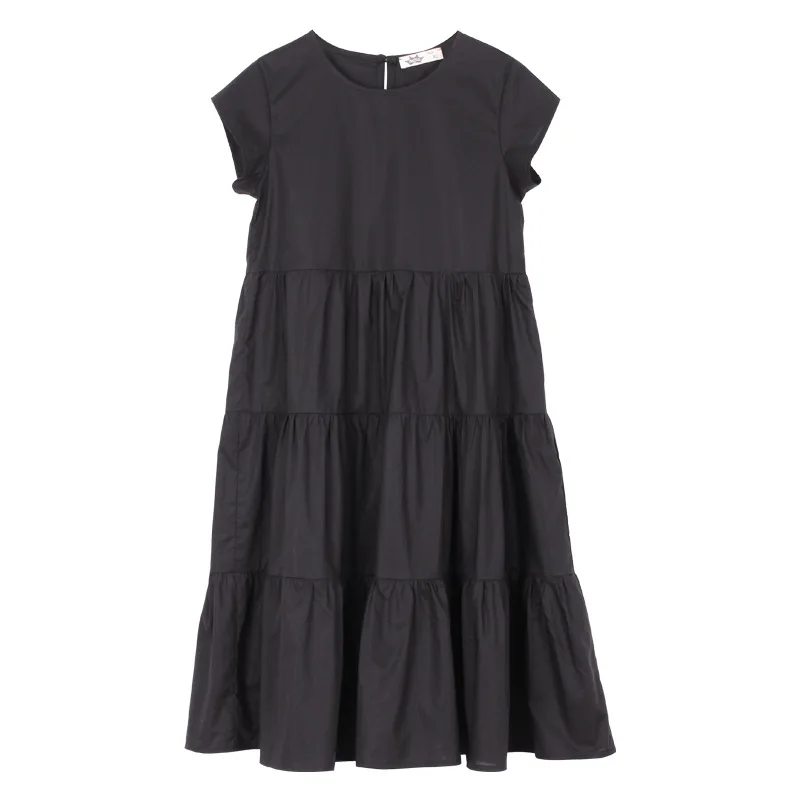 

2022 летнее Свободное платье для девочек-подростков, хлопковые Элегантные платья для девочек, Длинные Стильные детские платья, A443