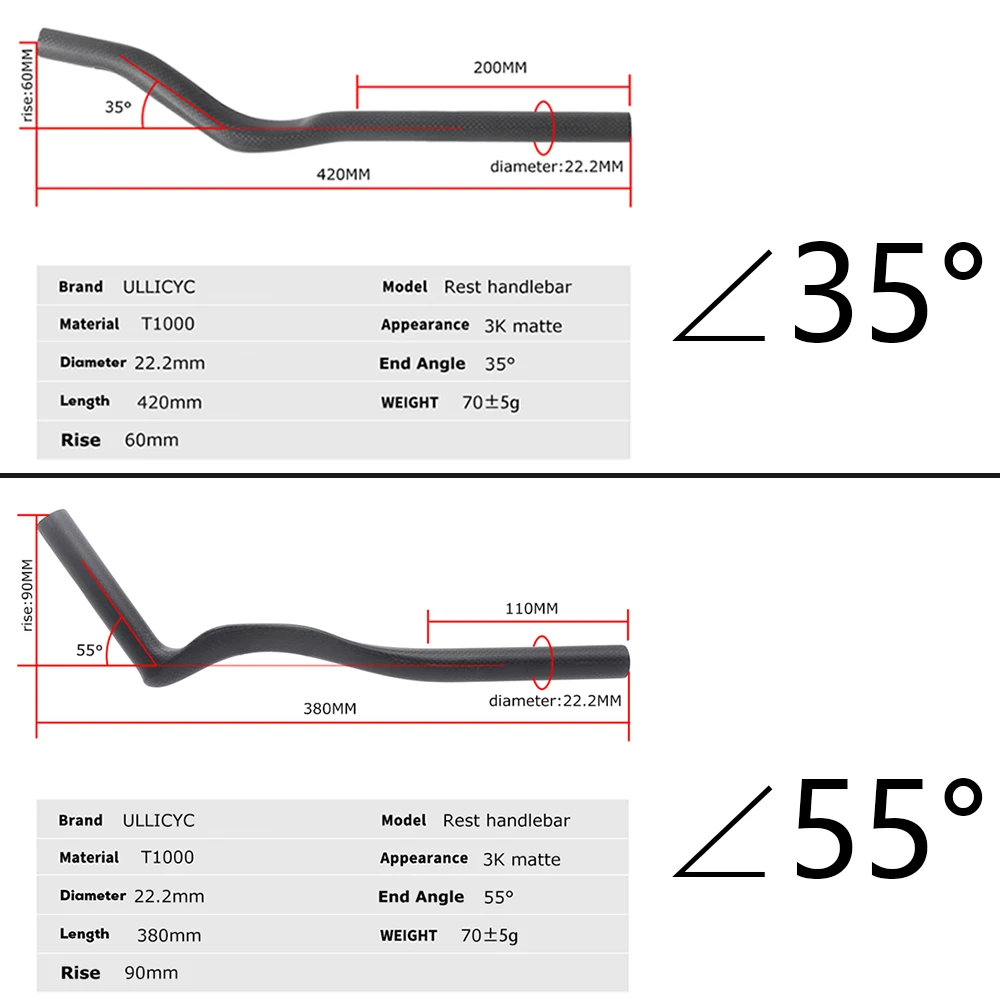 Фото ULLICYC шоссейный велосипед, триатлон, время проб, 3K, полностью карбоновая подставка для велосипеда, руль TT 35 ° /55 °   Для удлинителя руля Aero с зажимом №3