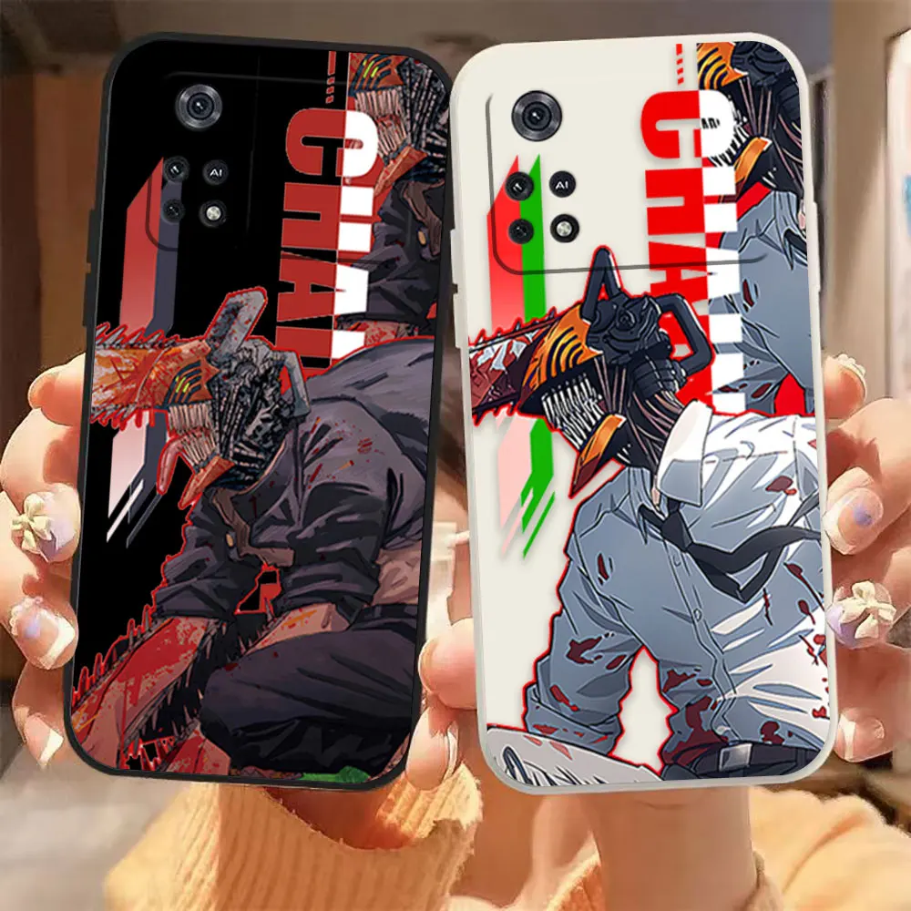 

Chainsaw Man Shonen Denji Case For Xiaomi PCOO F3 M3 X2 X3 M4 A2 6X 8 CC9 CC9E MIX 2 2S Black Shark 3 4 5 GT Pro 4G 5G Case Capa