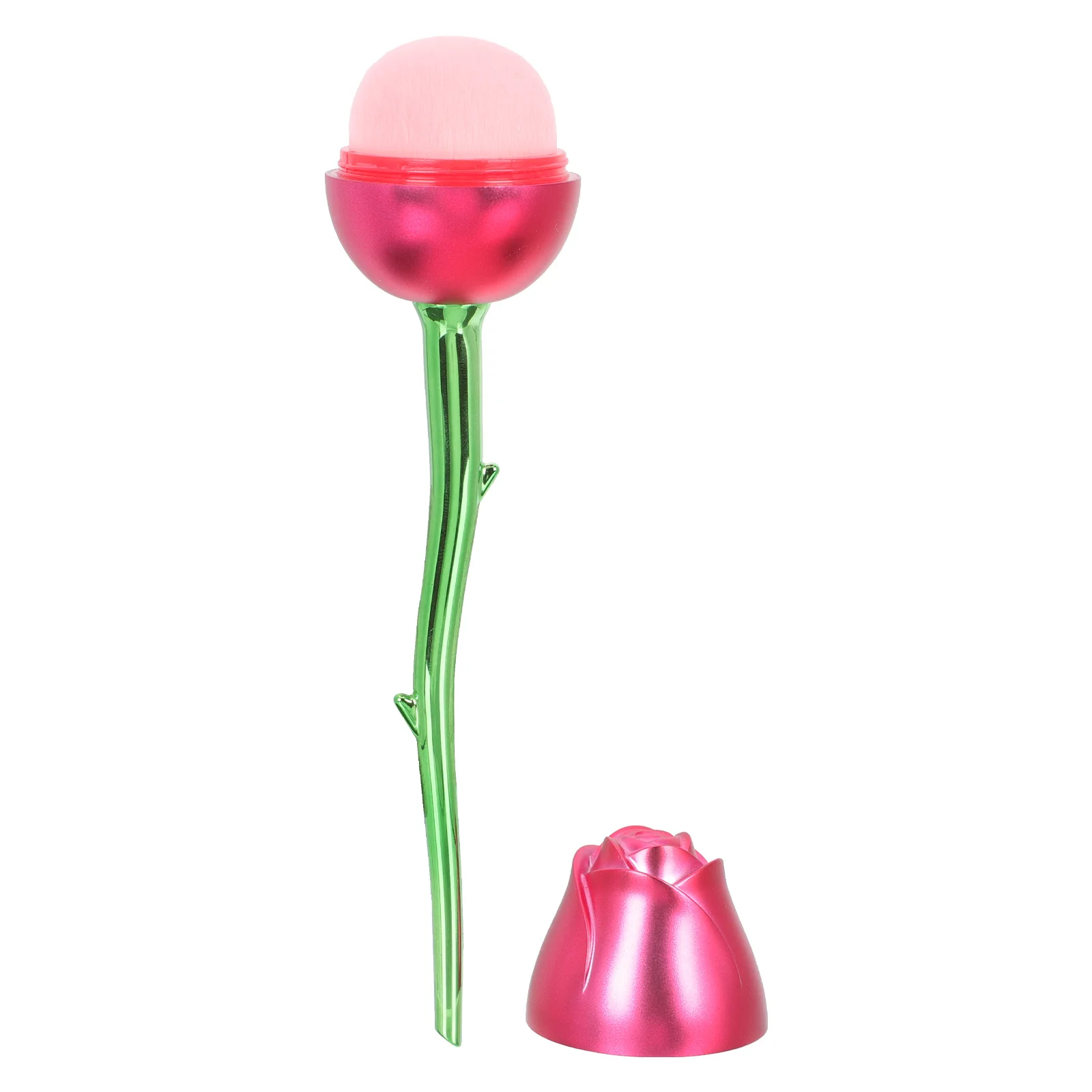 

Brush Makeup Foundation Beauty Powder Face Blushapplicator Kit Rose Handle Toolbuffing Modeling Delicate Portable Floweroval