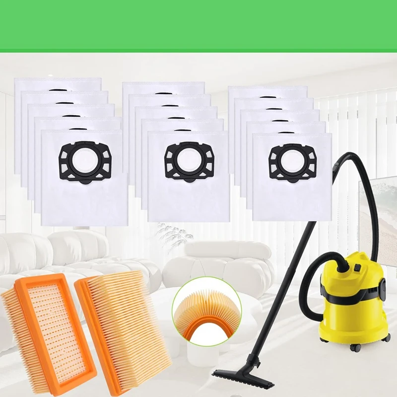 Мешки для пылесоса 2 863-006.0 фильтр Karcher WD4 WD5 WD6 WD5P WD6P запасные части премиум-класса