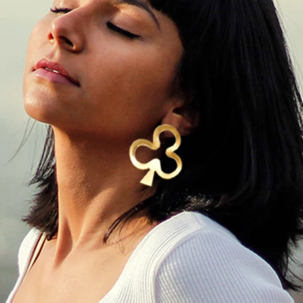 

Trend Gold Color Metal Earrings Dangle Drop Earrings For Women Round Circle Copper Hoop Earrings Party Club Ear Jewelry Gifts