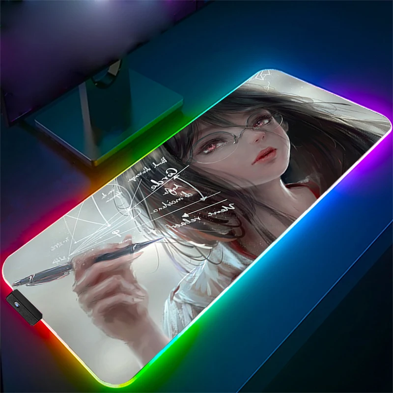 

Gaming Mousepad Xl Laptop Mat Carpet Mouse Computer Table Gamers Accessories Game Mats Gamer Keyboard Pad Anime Girl Series Diy