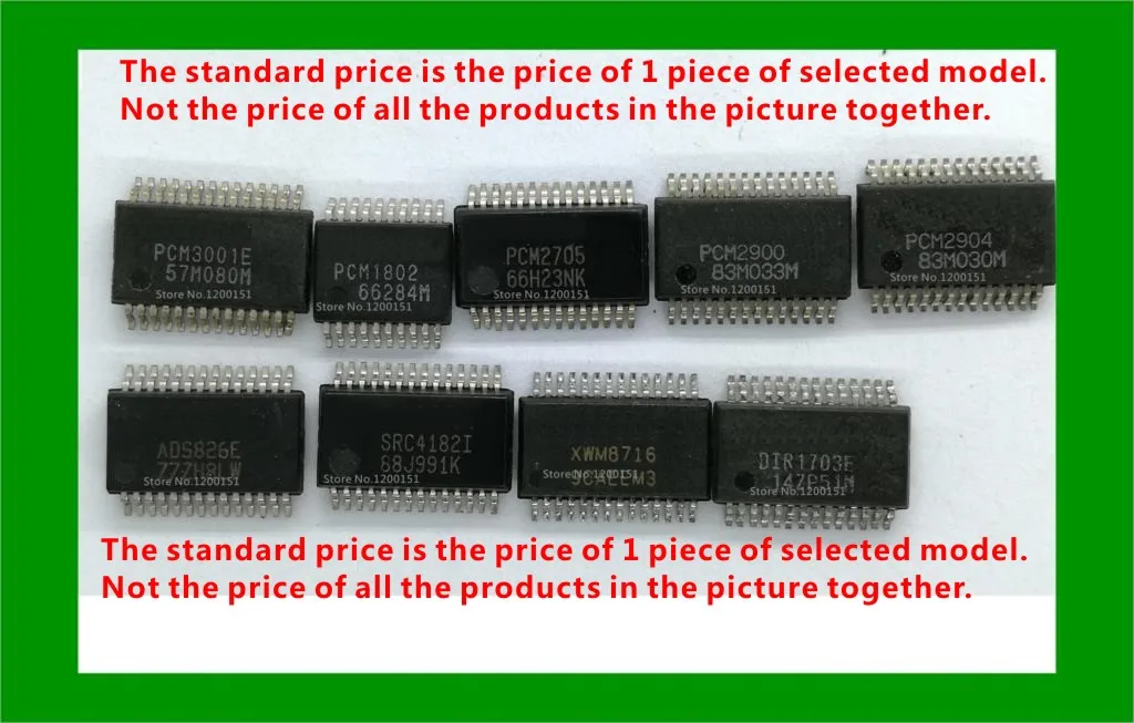 PCM3001E PCM1802 PCM1800 PCM2705 PCM2900E PCM2904 ADS826E SRC4182I XWM8716 DIR1703E SSOP
