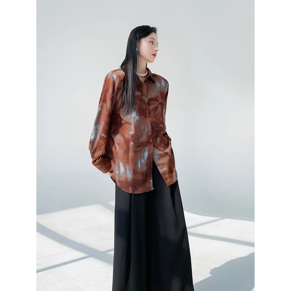 TWOTWINSTYLE хитовые цвета свободные блузки для женщин свободная повседневная рубашка