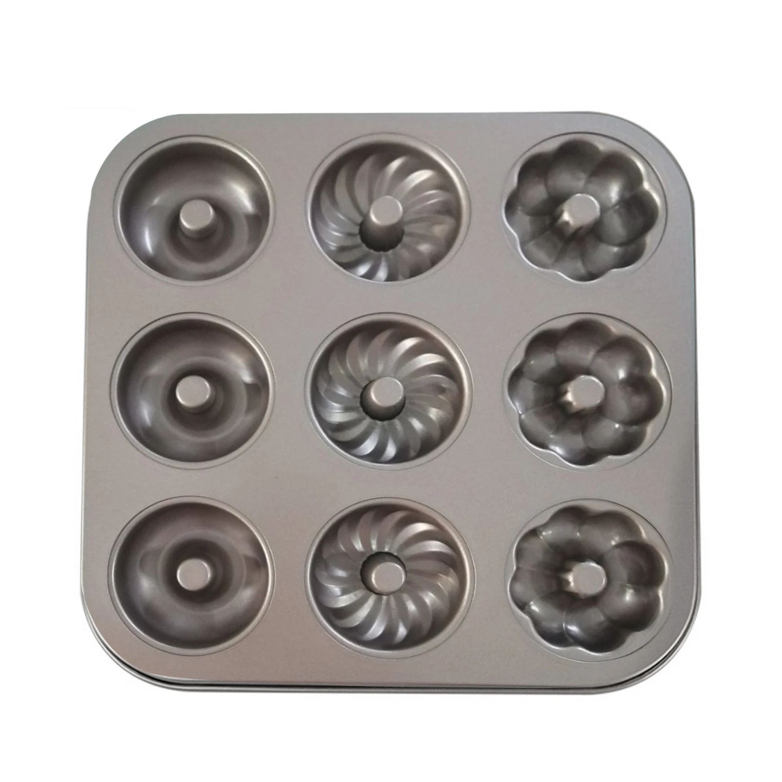 

9-Cavity Donut Pan Non-Stick Doughnut Mold Kitchen Bakeware
