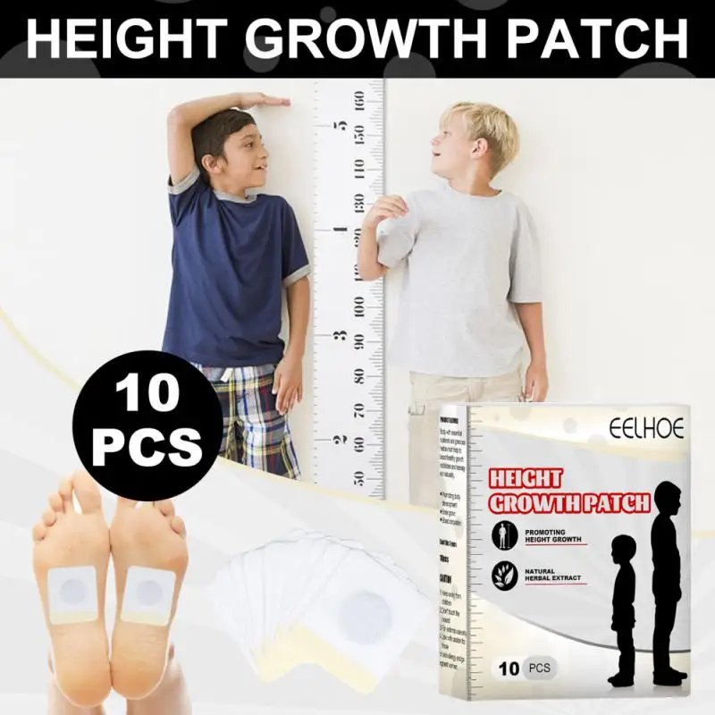 

10pcs Heightening Foot Patch Body Heightening Paste Promote Bone Growth Plantar Acupoint Stimulation Sticker Body Grow Taller