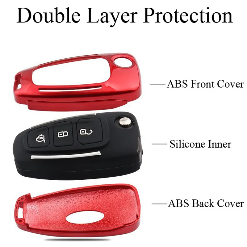 Чехол для автомобильного ключа из АБС-пластика Ford Focus 2 MK2 Fiesta Mondeo Falcon 140 Ecosport Galaxy