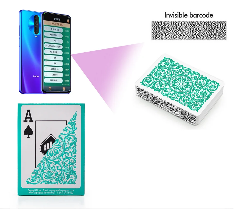 Фото Колода игральных карт Copag Elite из 100% пластика с маркировкой штрих-кодом для анализатора покера №1