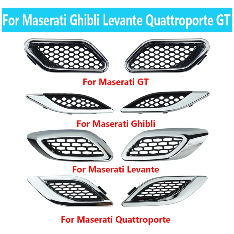 

1Pcs For Maserati Ghibli Levante Quattroporte GT Car Front Side Grille Air Intake Fender Vents Grill Auto accessories