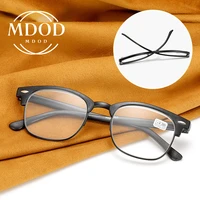 tr90 frame portable glasses for men retro reading glasses ultra light anti fatigue reading glasses degrees 1 0 to 4 0