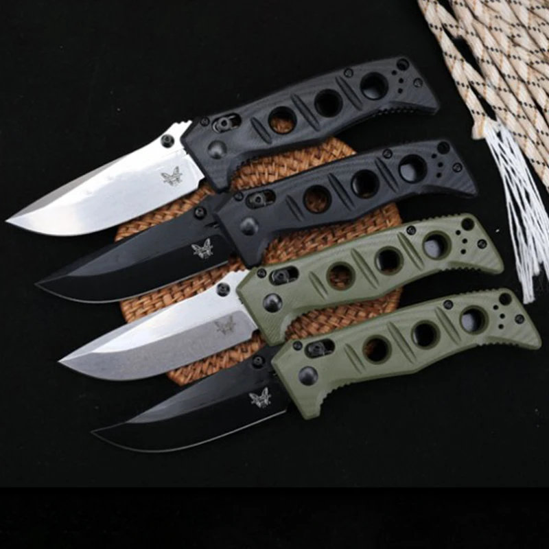 

Outdoor Benchmade 273FE-2 Tactical Camping Folding Knife G10 Handle Wilderness Survival Security Pocket Military Knives EDC Tool