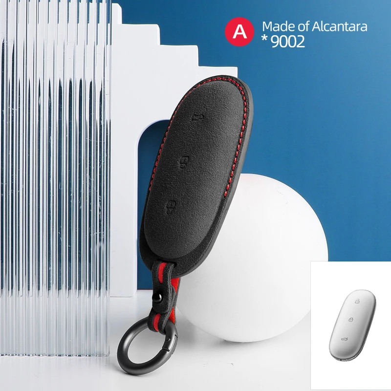 

Автомобильный брелок для ключей, идеально подходит для LiXiang L9 L8 L7, удаленный смарт-брелок, алькантара, защитная оболочка без ключа, аксессуары