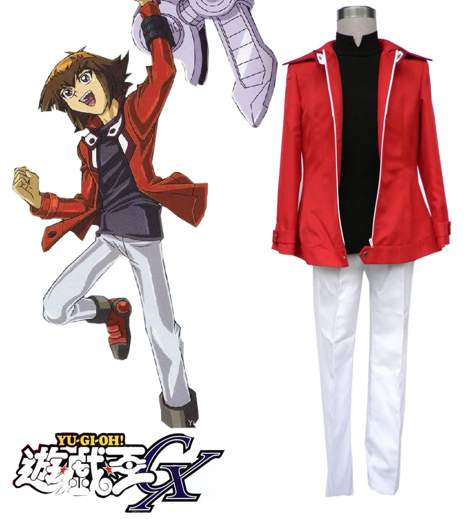 

Unisex Anime Cos Yu-Gi-Oh! GX Yuki Judai Jaden Cosplay Costumes Outfit Halloween Christmas Uniform Custom Size