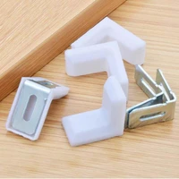 10pcsset furniture fitting mini corner bracket 90 degree angle code l shaped repair fastener with dust cover hardware connector