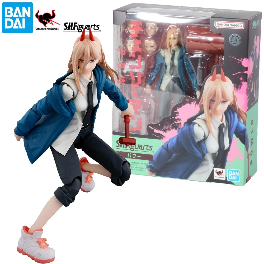 

Оригинальная фигурка Bandai S.H. Фигурка человека с Бензопилой Power аниме экшн-фигурка Коллекционная модель куклы игрушки подарки 15 см