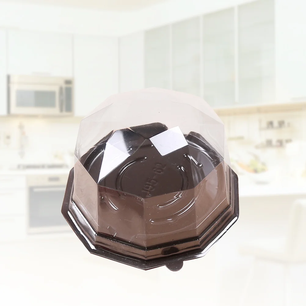 

100 Pcs Disposable Mooncake Container Diamond Shape Cake Boxes Mousse Packaging Holder Food Container with Lid