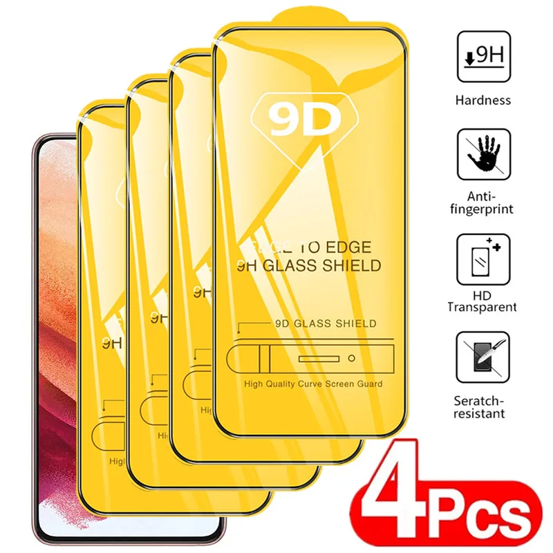 1-4Pcs Tempered Glass for Samsung Galaxy A51 A52 A71 A72 A22 A32 A21S A50 Screen Protectors for Samsung S21 S22 Plus S20 FE A53