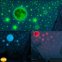 glow in the dark stars stickers luminous stars moon wall stickers decor for kids bedroom birthday gift wall decals for any room