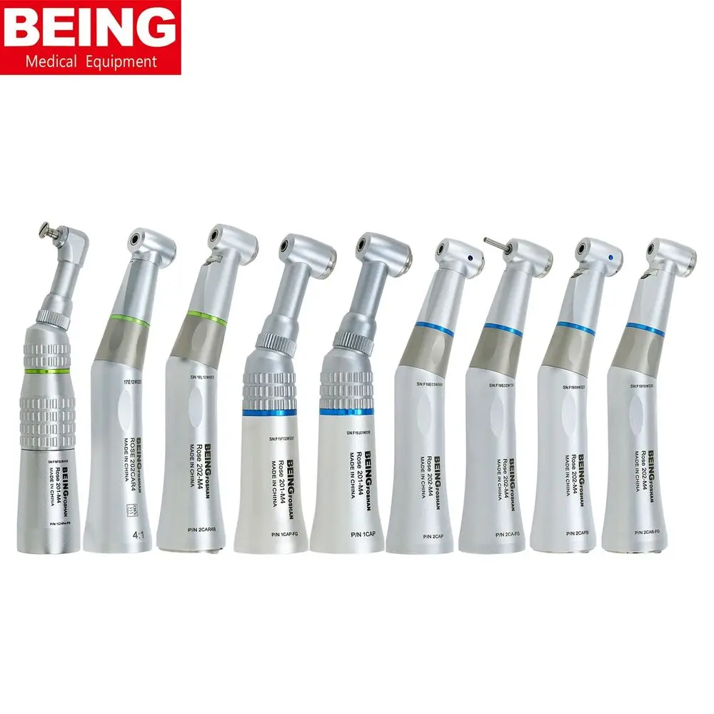 

BEING Dental Low Speed 1:1 4:1 Contra Angle Fiber Optic Handpiece Fit KAVO