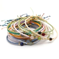 miyuki beads bracelet natural small stones hand woven friendship bracelet bangles for women jewelry