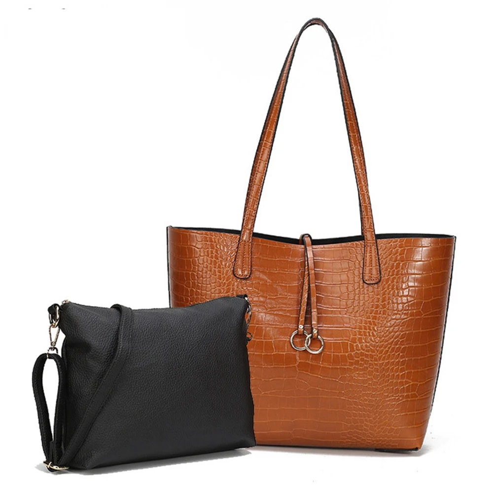 

women's large capacity handbag, women's fashion designer crocodile belt bag, handbag, large composite handbag