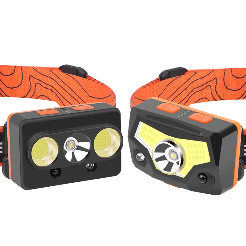 

Rechargeable Sensor LED Headlamp Zoom Fishing Headlamp Torch Outdoor Super Bright Headlamp Waterproof Camping Hunting Head Lamp