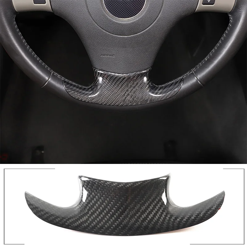 

For 2005-2013 Chevrolet Corvette C6 Real Carbon Fiber Car Steering Wheel Lower Label Cover Sticker Car Interior Accessories