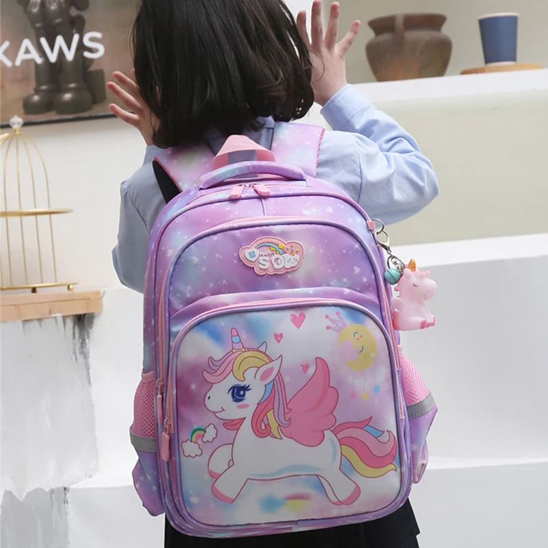 Cute Cartoon Unicorn Girls School Bags Children Primary School Backpack Schoolbags Lager Capacity Kawaii Kids Backpacks 2 Sizes