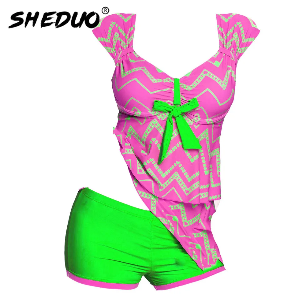 SHEDUO 2022 новый сексуальный купальник из двух частей с цветочным принтом с оборками купальники с зазубринами женский купальный костюм Пляжная... (art.: 3920bebf18c69) - 3920bebf18c69