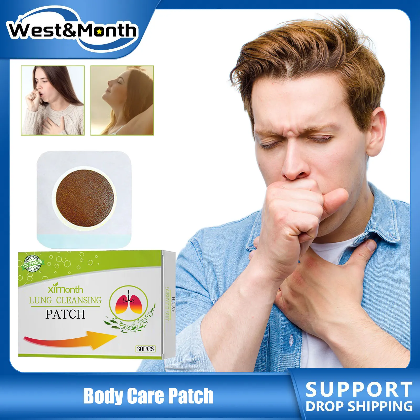 

Lung Cleansing Patch Effective Cough Relief Improve Insomnia Relieve Nasal Discomfort Detox Asthma Treatment Health Care Plaster