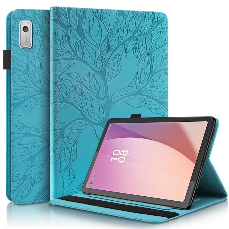 

Рельефный 3D чехол с изображением дерева и слотами для карт для Lenovo Tab M9 2022 TB-310FU TB-310XU 9 дюймов, чехол для планшета с мягкой задней крышкой из ТПУ