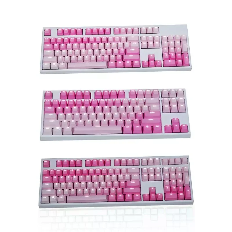 

NEW Set Replaceable PBT Keycaps 87 104 108 Transparent Lettering Keys Double Shot Backli Key Cap for Mechanical Keyboard