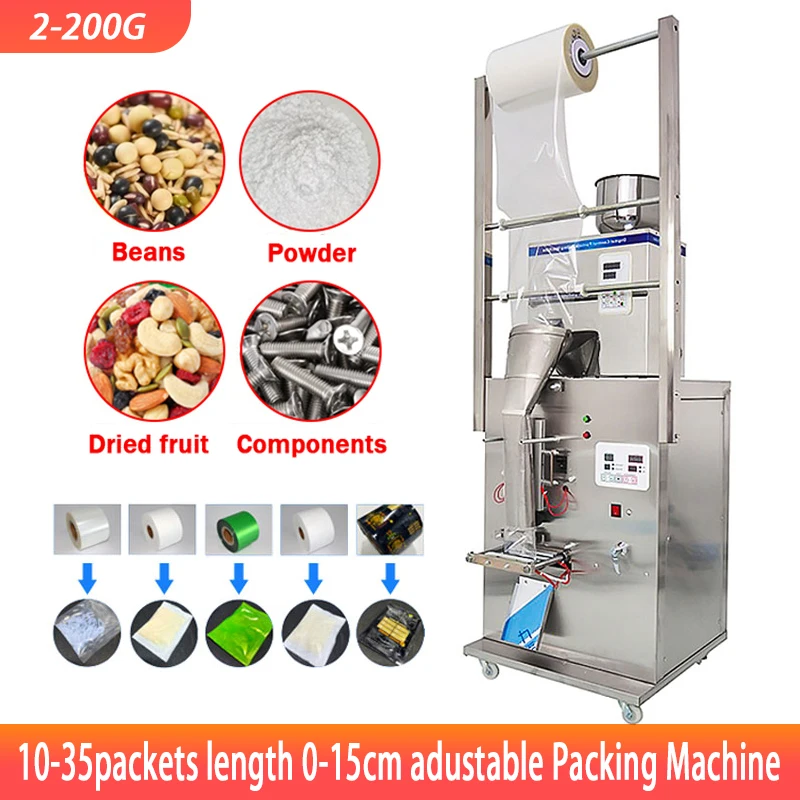 

Automatic 200G Three Side Sealing Filling Machine Food Hardware Bean Weighing Machine Powder Packaging Machine