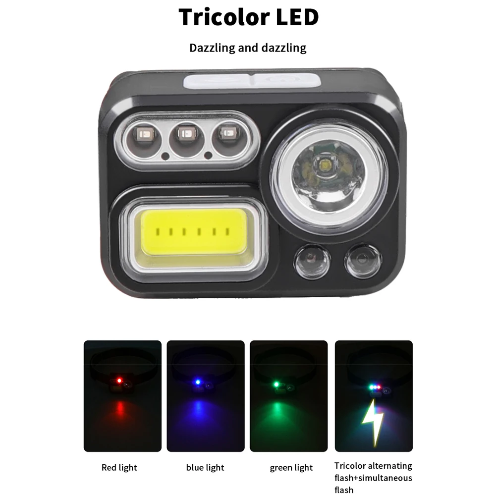 

High Powerful Sensor Headlight Intelligent Outdoor LED Lantern 8 Lighting Modes Waterproof IPX4 for Cycling Running for Fishing