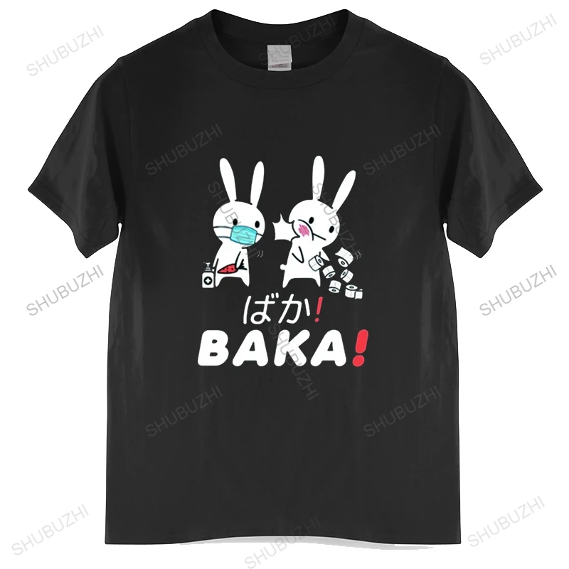 Футболка Baka на японском языке забавная хлопковая футболка с милым кроликом