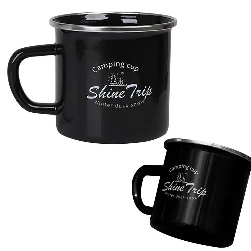

Кофейные кружки для кемпинга, прочная эмалированная Кружка, кемпинговые питьевые чашки, кофейные чашки для кемпинга, эмалированные чайные ...