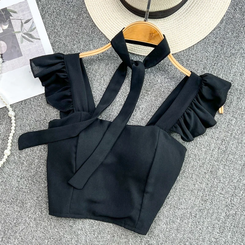 

Femme Bra Tank Top Ropa Mujer Camisoles For Women Butterfly Crop Tops Cropped Harajuku Tanks Dropshipping