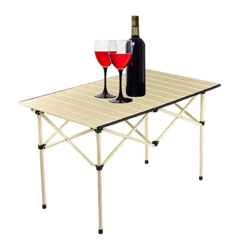 

Portable Camping Table Foldable Outdoor Desk Collapsible Car Table For BBQ Garden Backyard Roll Up Table Carrying Bag For Yard