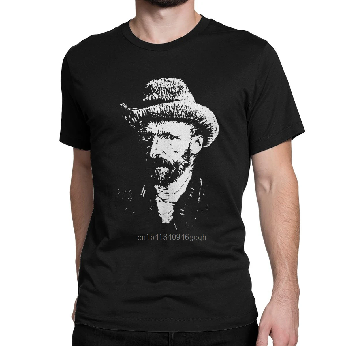 

Men Van Gogh T Shirt Painter Pure Cotton Clothing Fashion Short Sleeve Crewneck Tees Adult T-Shirt