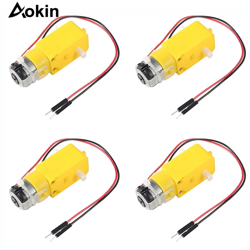 

4pcs/lot TT Motor DC Gearbox Motor Dual Shaft 200RPM DC 3-6V Gear Motor Suitable for Arduino DIY Smart Car Robot