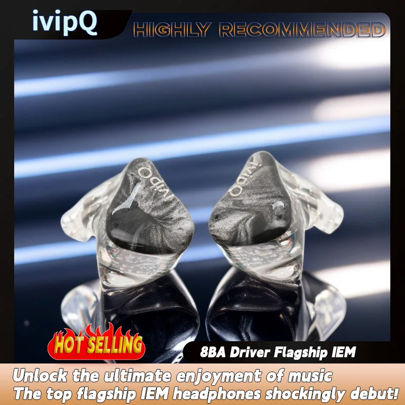 Фото Флагманские Hi-Fi наушники ivipQ Conch V11 8BA Driver Flagship IEM с модернизированным модульным кабелем, проводные наушники для музыкального монитора для аудиофилов, музыкантов №2