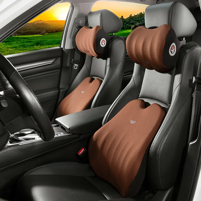 

Breathable Car Neck Cushion 3D Neck Headrest Pillow In The Car Memory Foam Lumbar Support Head Rest Pillow Car Accessories