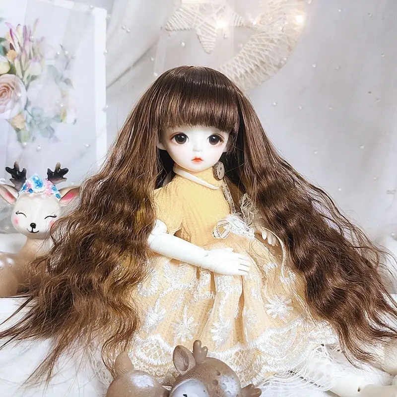 

Head Circumference 16.5-17.5cm Doll Wig 1/6 for Bjd SD Doll Long Curly Hair High-temperature Diy Girl Toys Gift Doll Accessories