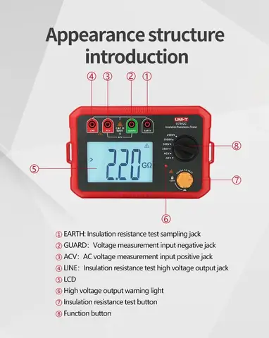 UNI-T UT502C Цифровой мегомметр